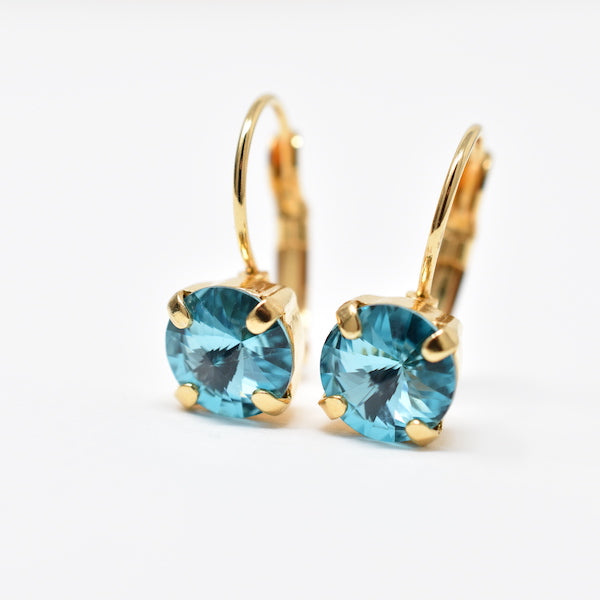 Caged Crystal Drop Earrings | 8mm