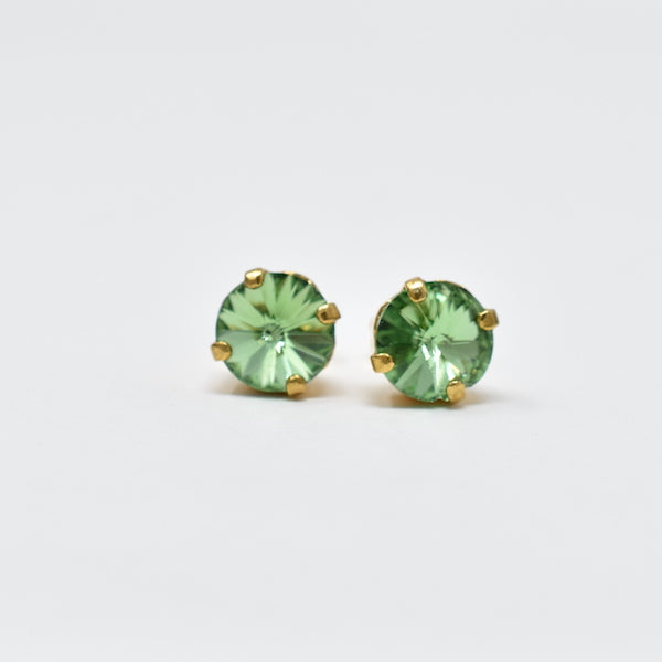 Caged Crystal Stud Earrings | 8mm