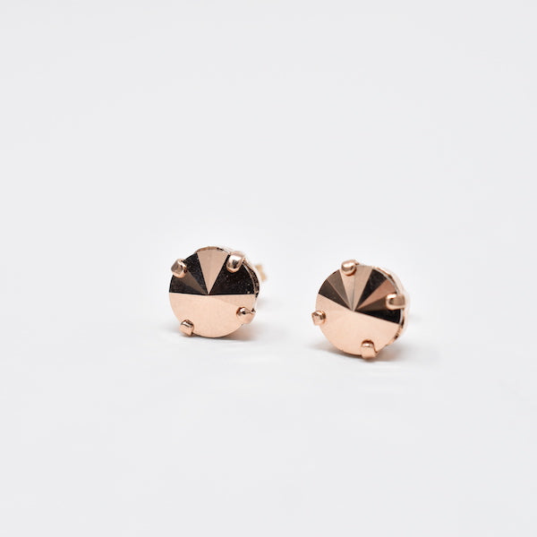 Caged Crystal Stud Earrings | 8mm