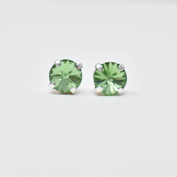 Caged Crystal Stud Earrings | 8mm