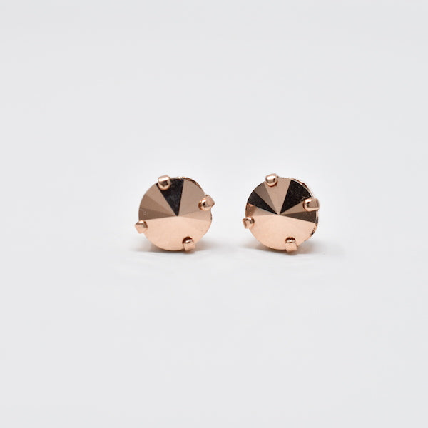 Caged Crystal Stud Earrings | 8mm