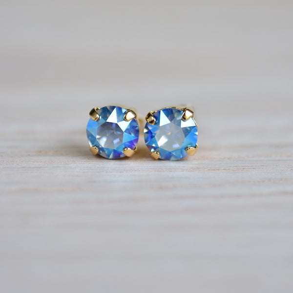 Caged Crystal Stud Earrings | 8mm
