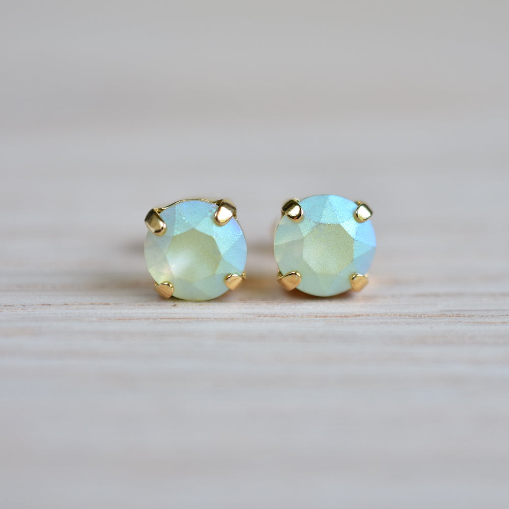 Caged Crystal Stud Earrings | 8mm