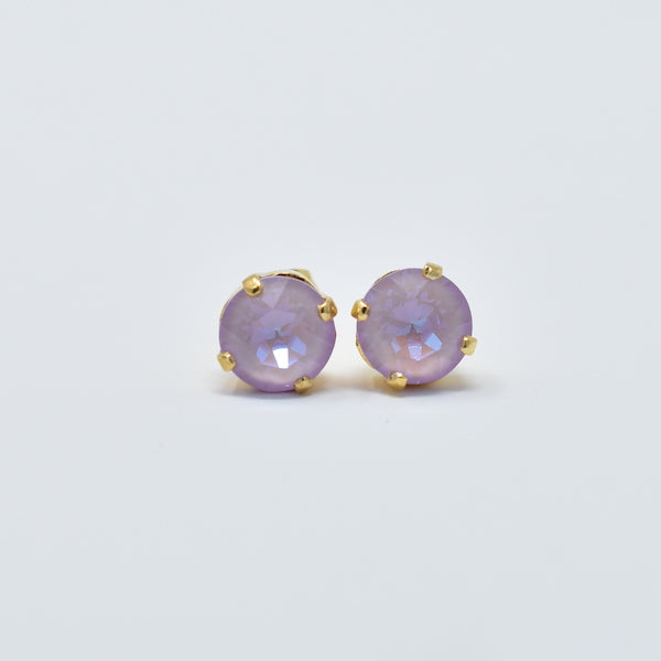 Caged Crystal Stud Earrings | 8mm