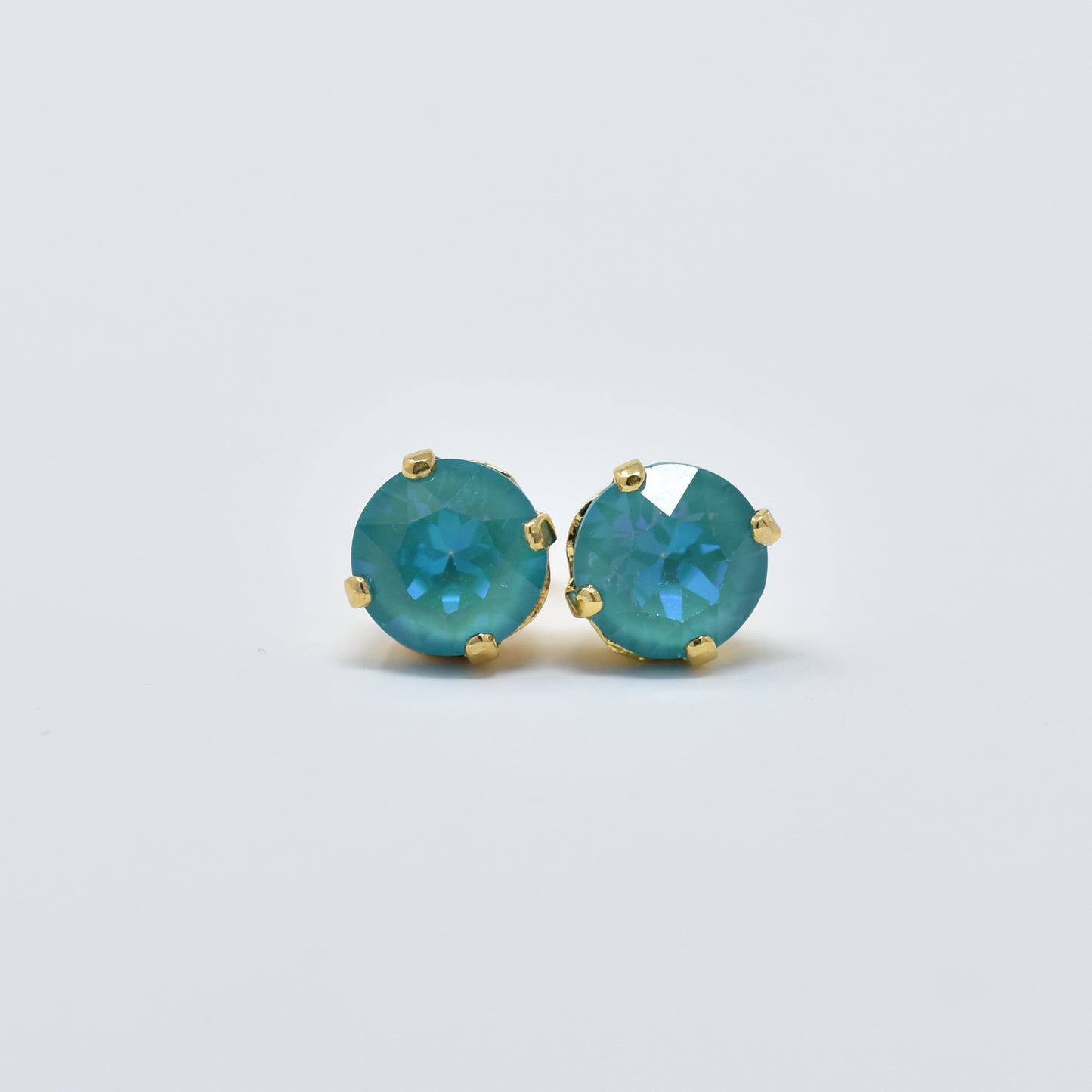 Caged Crystal Stud Earrings | 8mm