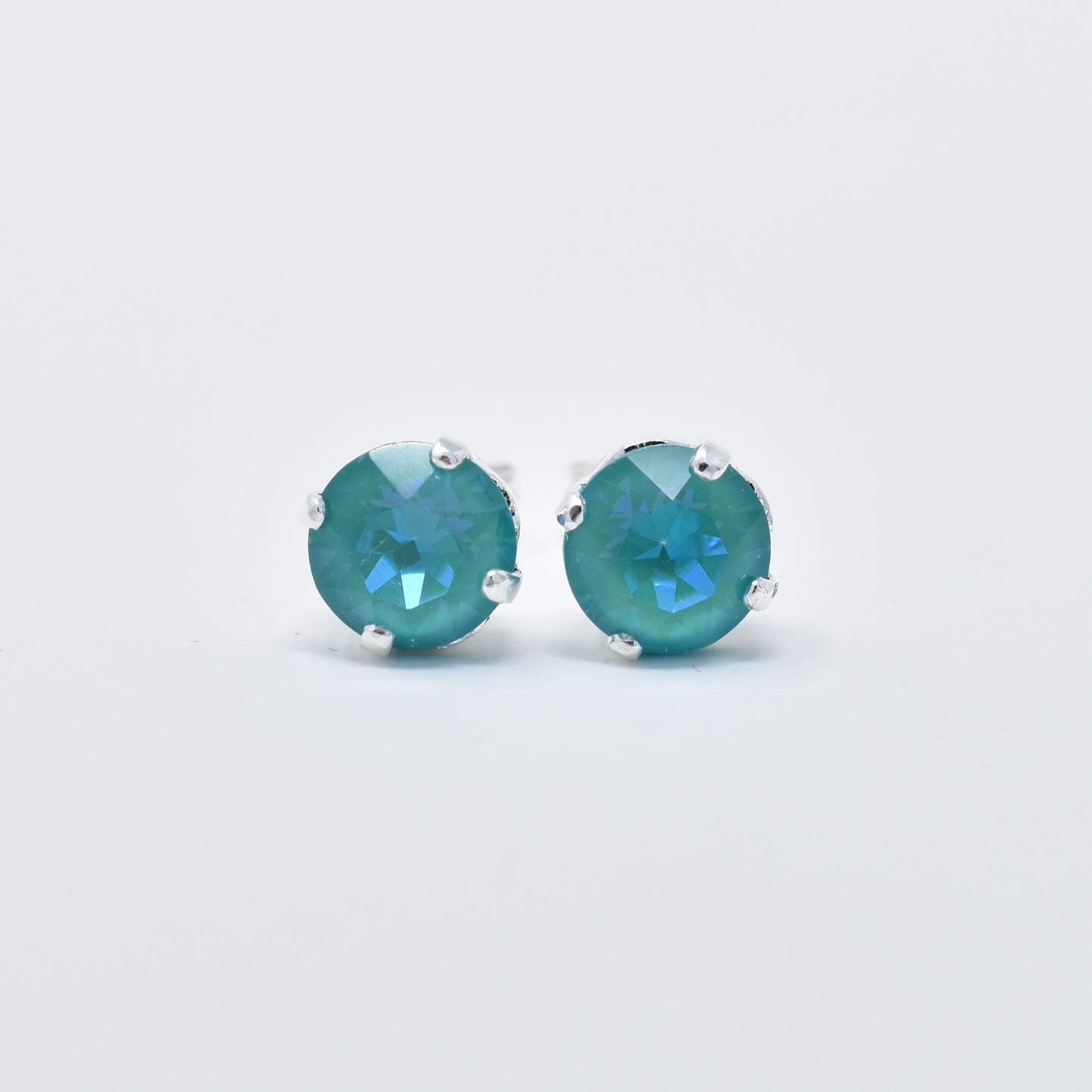 Caged Crystal Stud Earrings | 8mm
