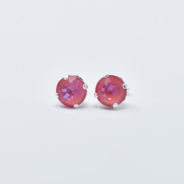 Caged Crystal Stud Earrings | 8mm