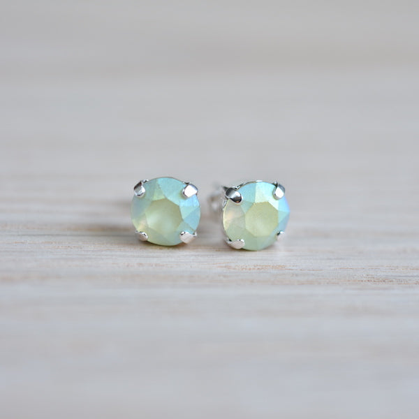 Caged Crystal Stud Earrings | 8mm