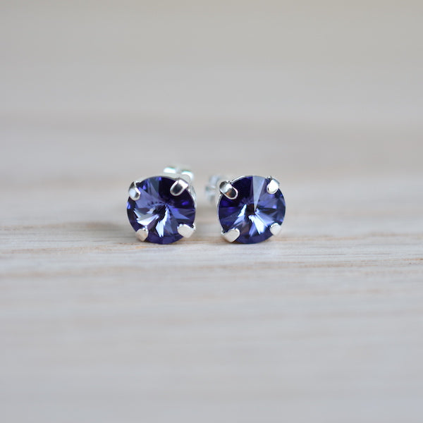 Caged Crystal Stud Earrings | 8mm