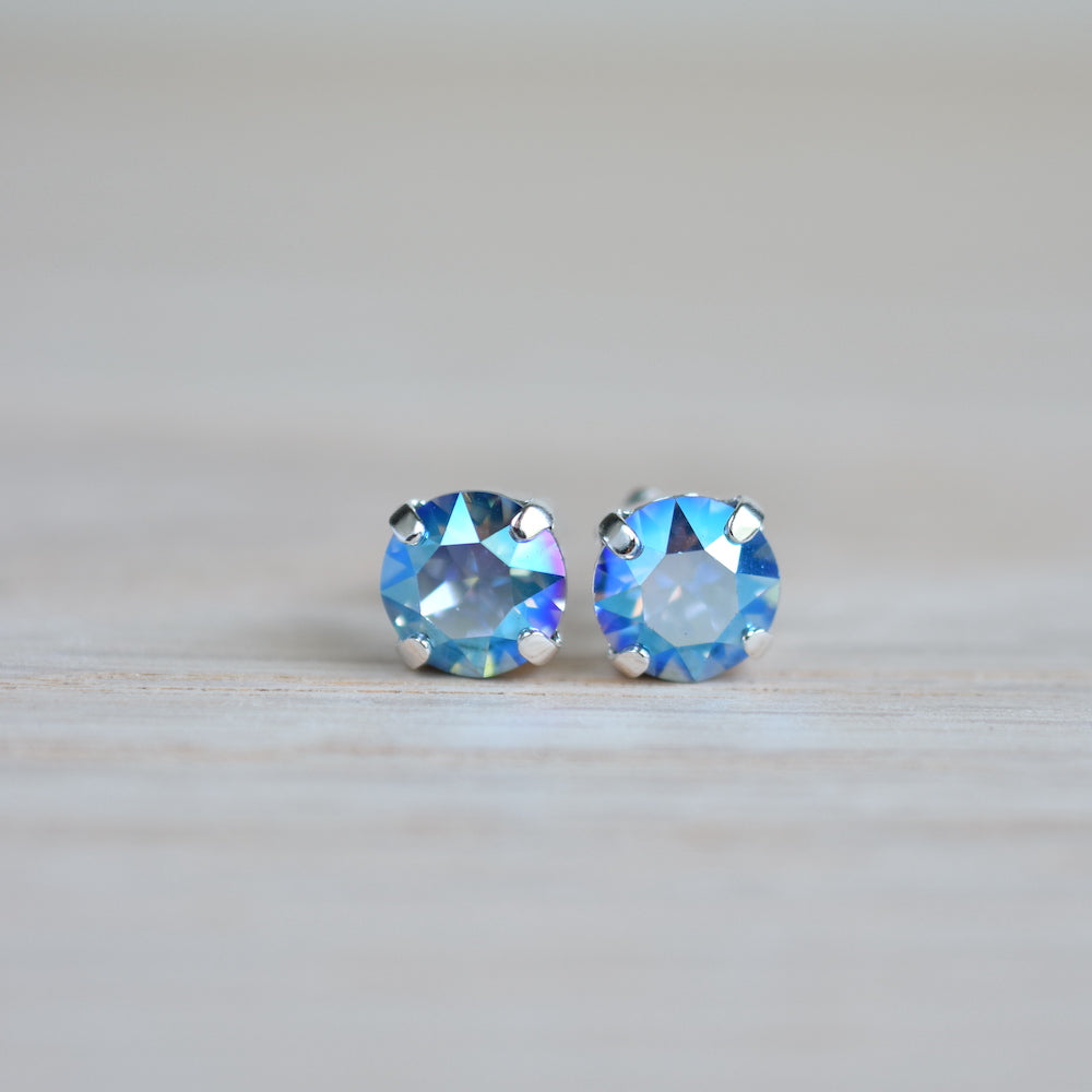 Caged Crystal Stud Earrings | 8mm