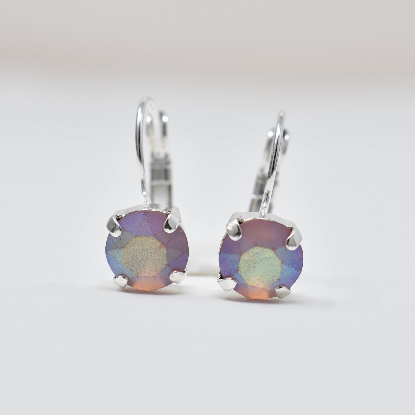 Caged Crystal Drop Earrings | 8mm