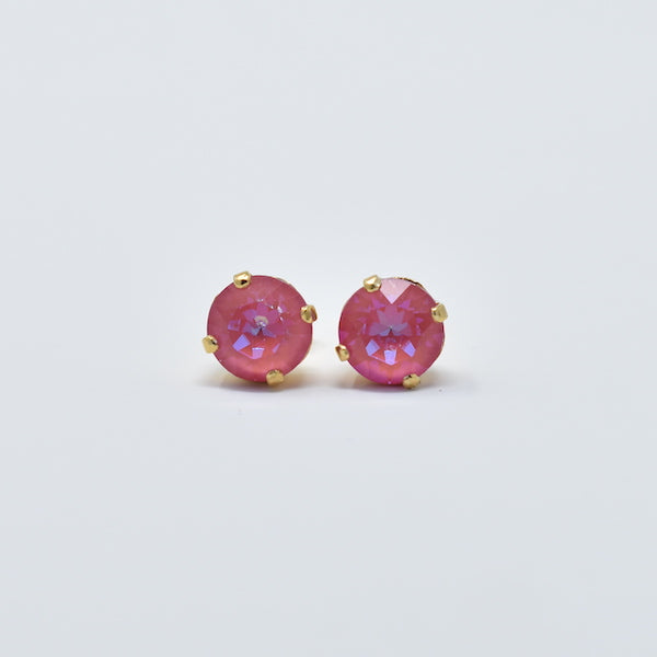Caged Crystal Stud Earrings | 8mm