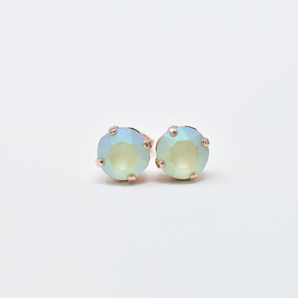 Caged Crystal Stud Earrings | 8mm