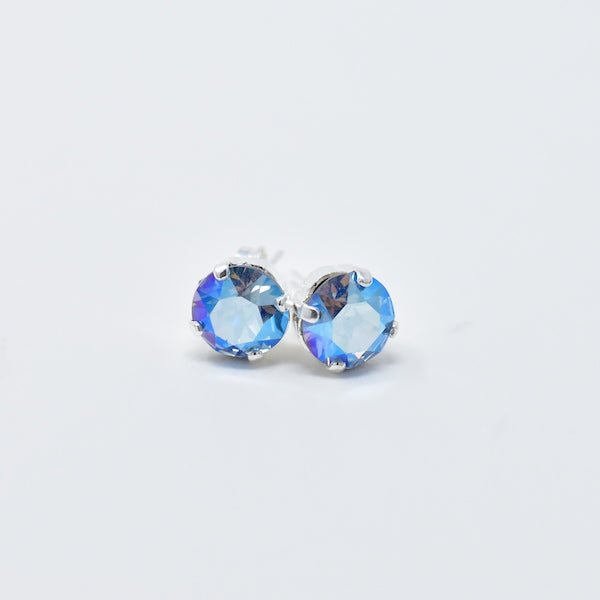 Caged Crystal Stud Earrings | 8mm