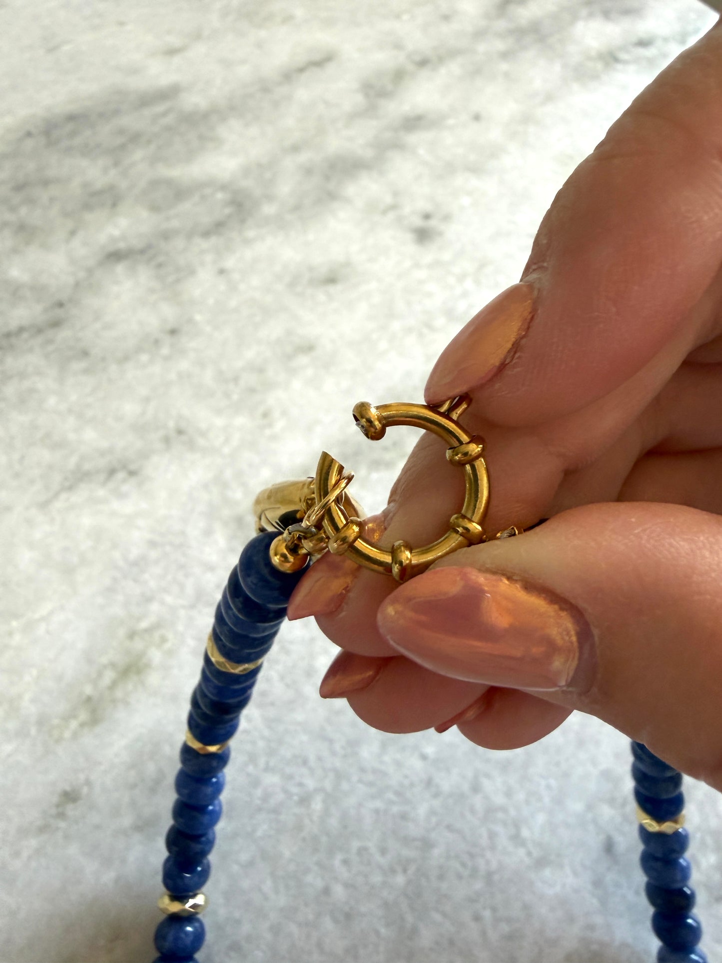 Gemstone Fish Charm Necklace