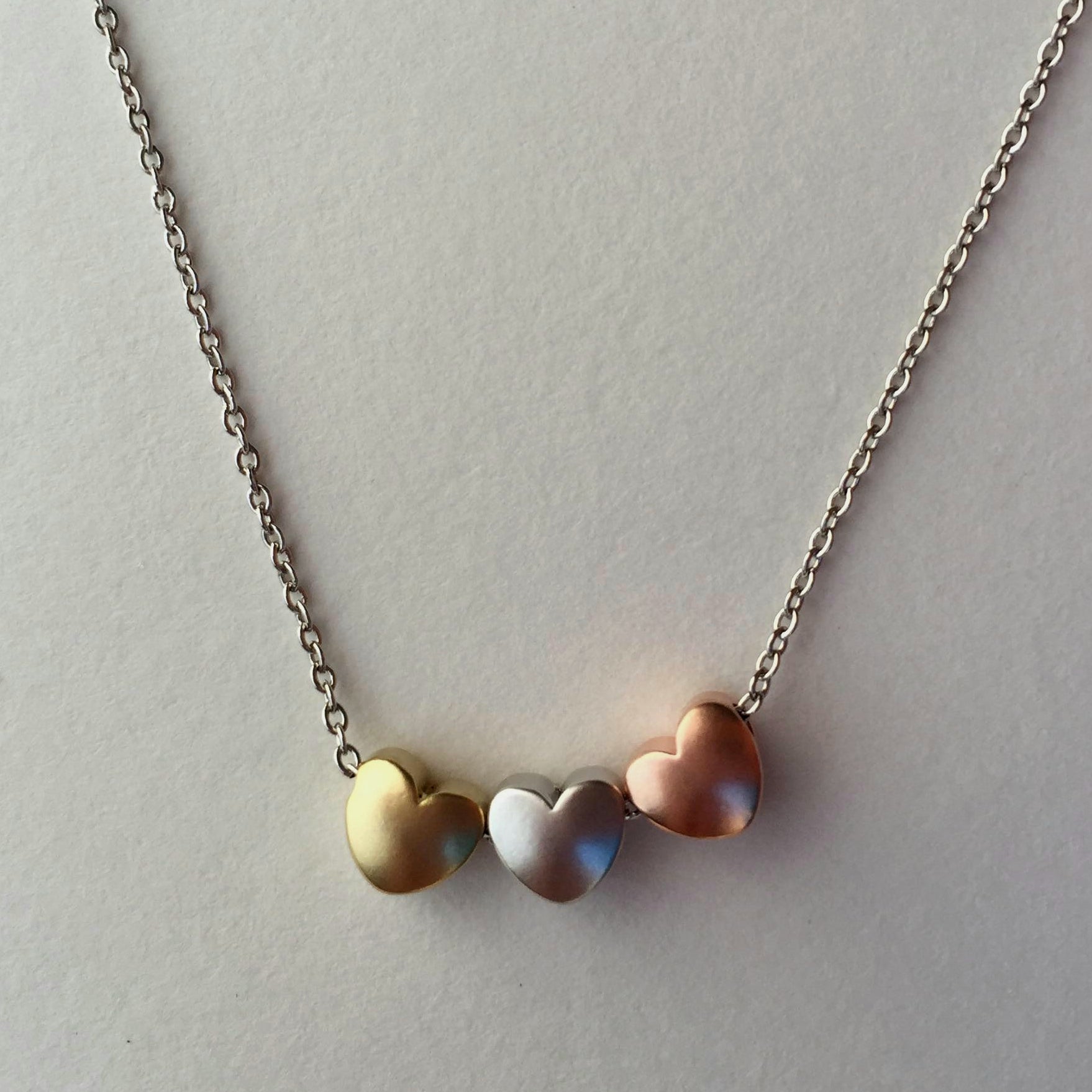 Mixed Metal Heart Necklace - Aloraflora Jewelry
