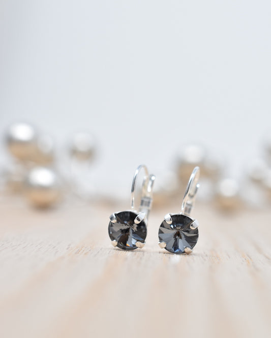Caged Crystal Drop Earrings | 8mm