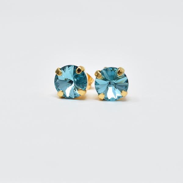 Caged Crystal Stud Earrings | 8mm