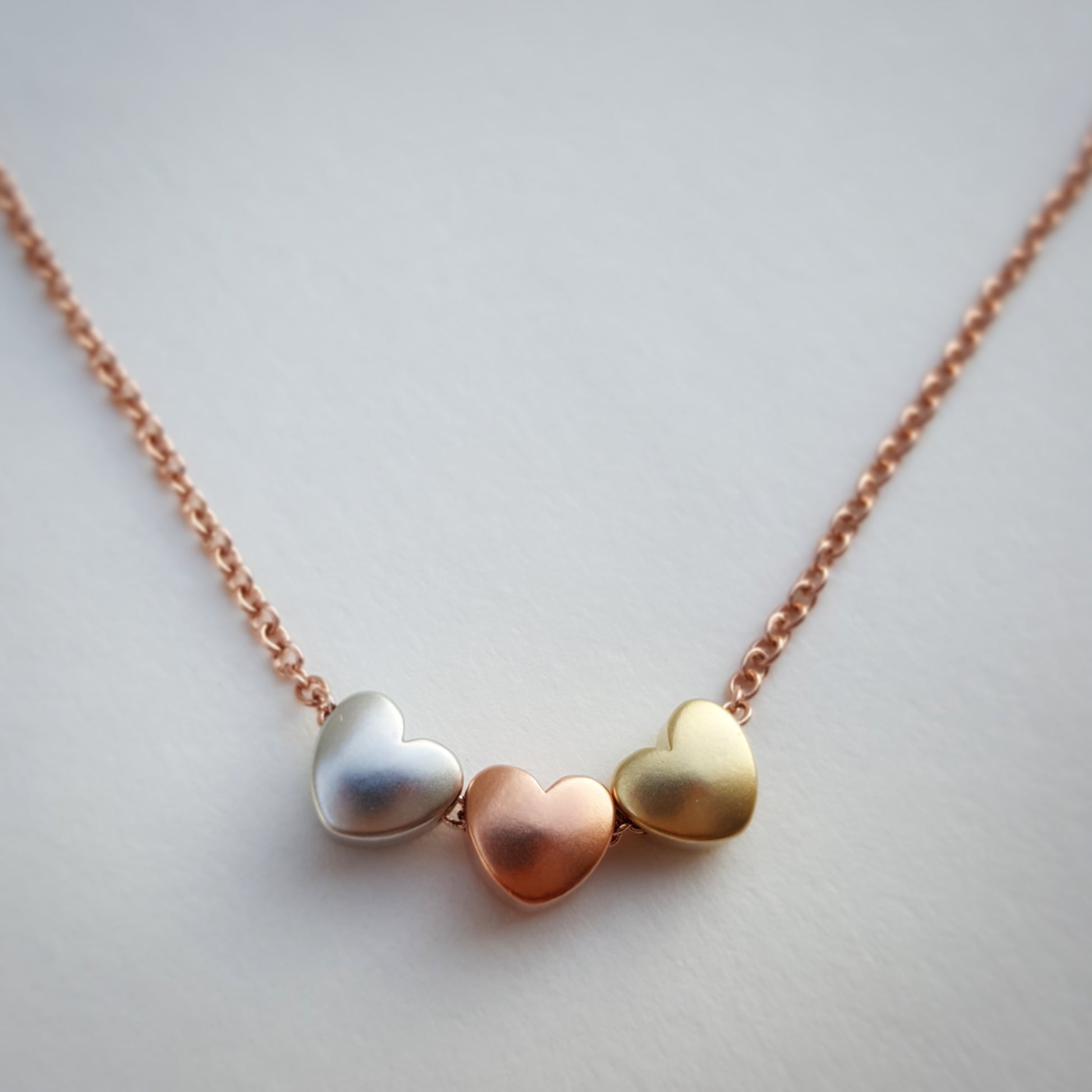 Mixed Metal Heart Necklace - Aloraflora Jewelry